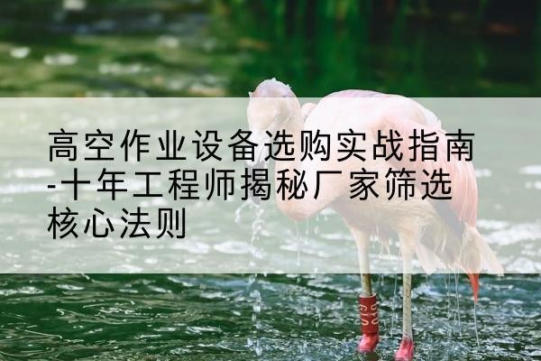 孟津剪叉式升降机厂家-高空作业设备选购实战指南-十年工程师揭秘厂家筛选核心法则