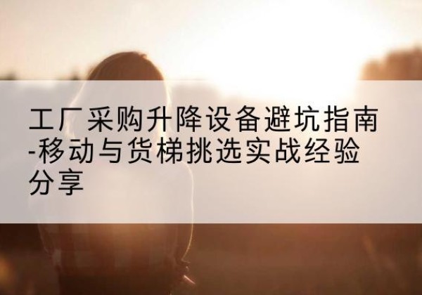 孟津移动式升降机怎么选-工厂采购升降设备避坑指南-移动与货梯挑选实战经验分享