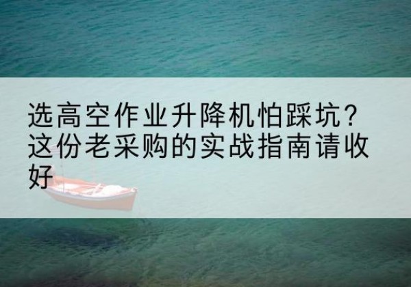 孟津高空作业升降机厂家推荐-选高空作业升降机怕踩坑？这份老采购的实战指南请收好