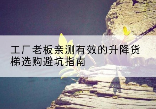孟津升降货梯怎么选-工厂老板亲测有效的升降货梯选购避坑指南